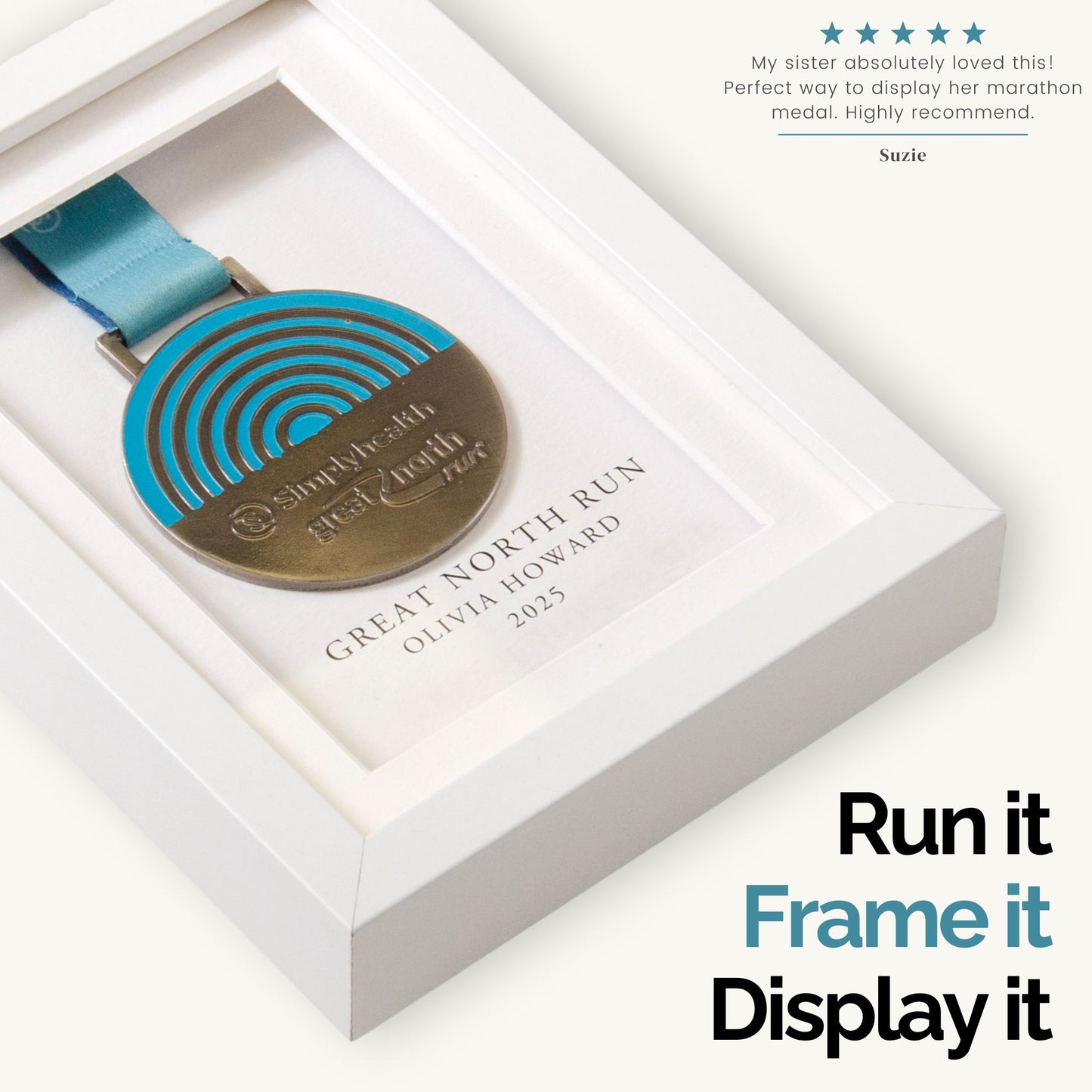 Personalised medal display frame