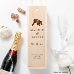 Personalised new home bottle box