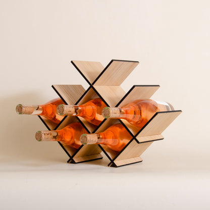 Wooden wine rack - Stag Design