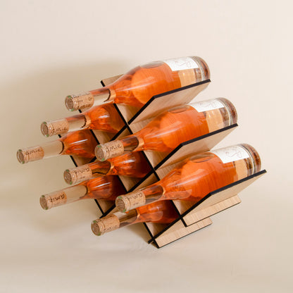 Wooden wine rack - Stag Design