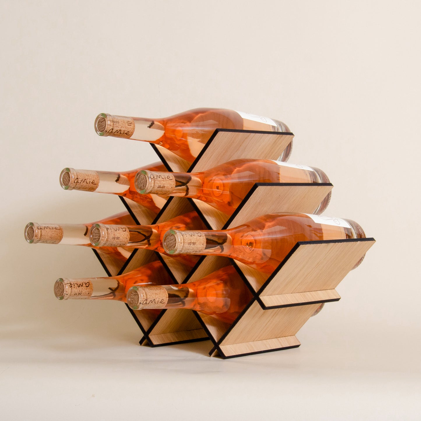 Wooden wine rack - Stag Design