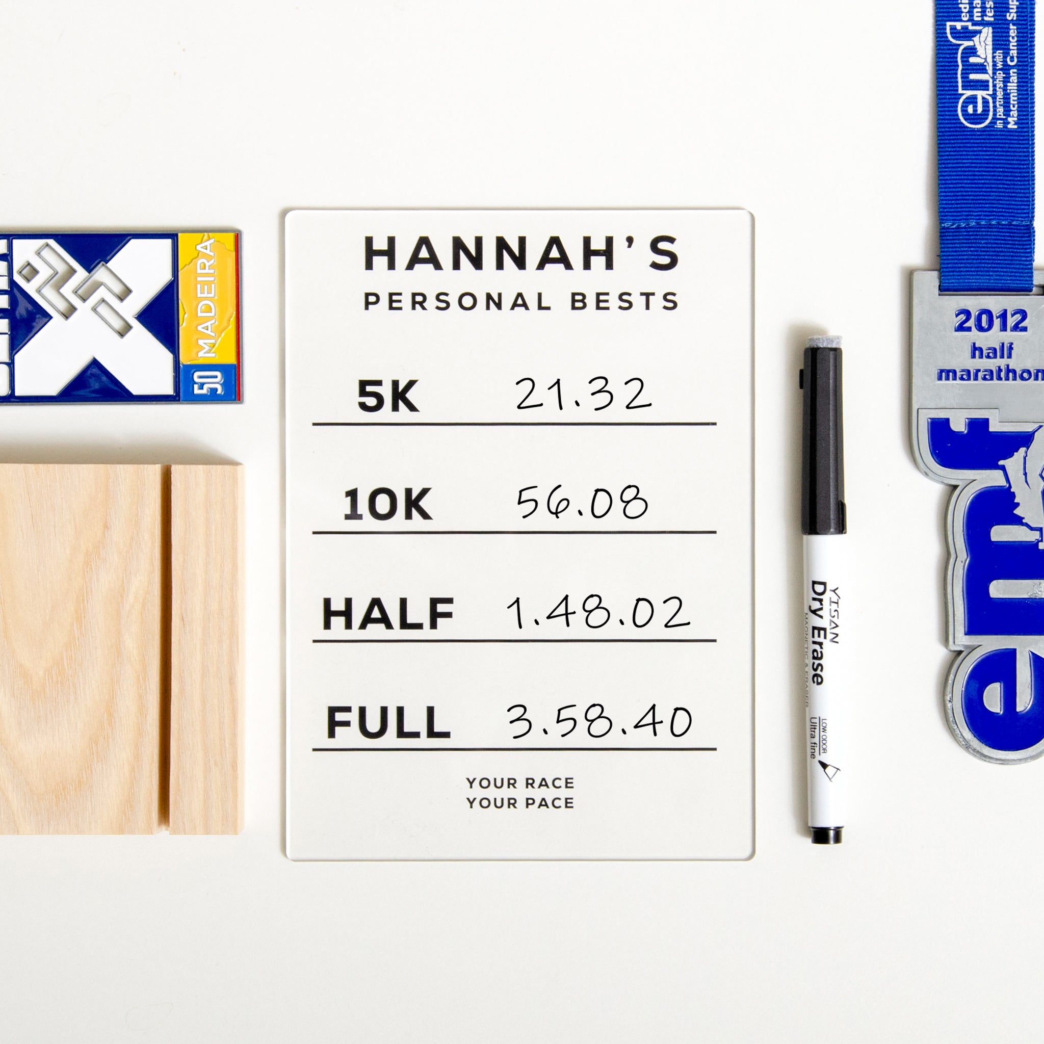 Running Race Time Acrylic Board – Stag Design