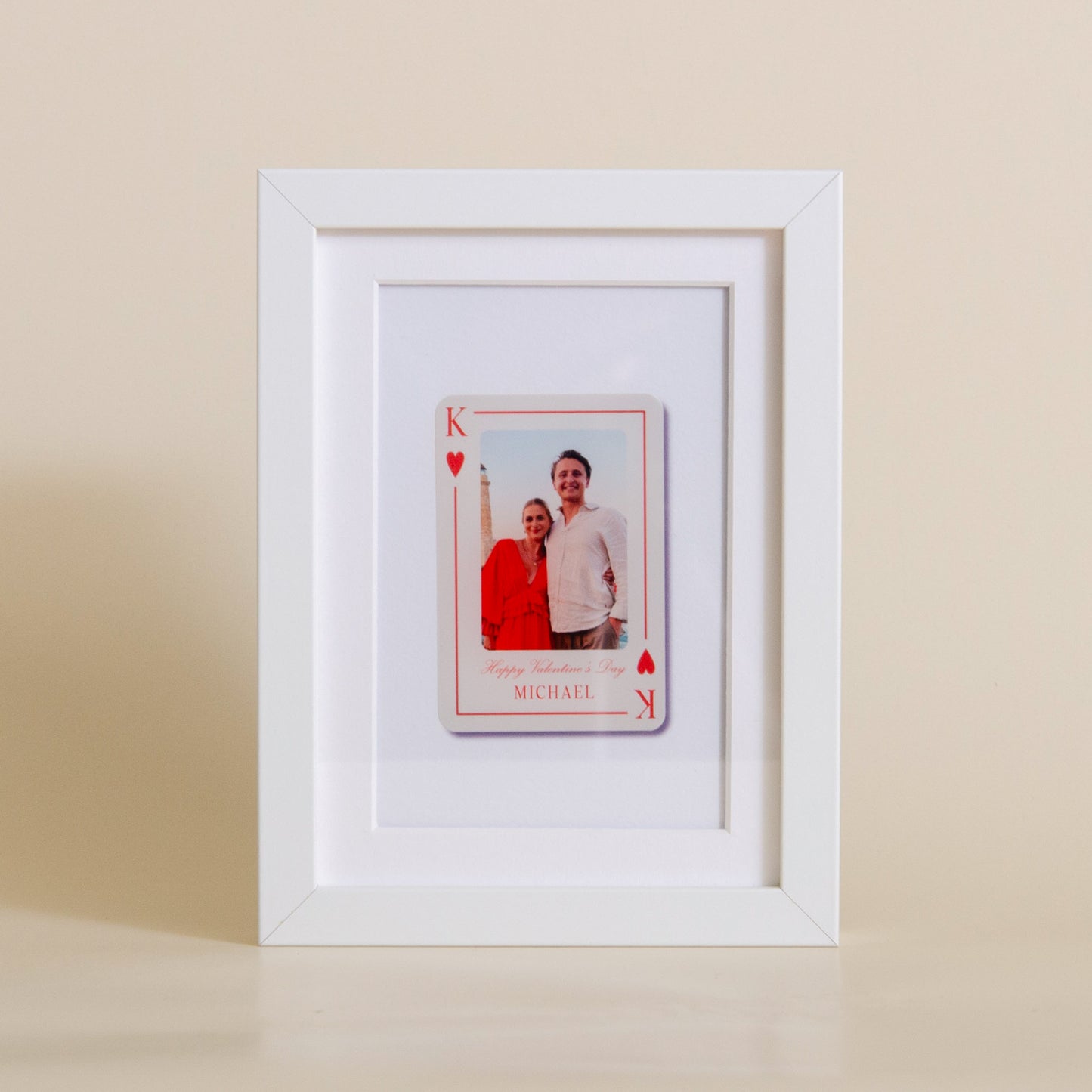Personalised Valentine’s Playing Card Keepsake Frame