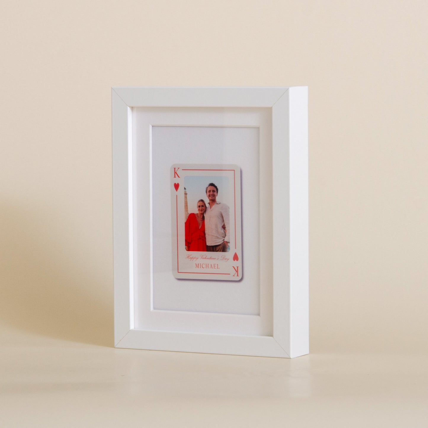 Personalised Valentine’s Playing Card Keepsake Frame