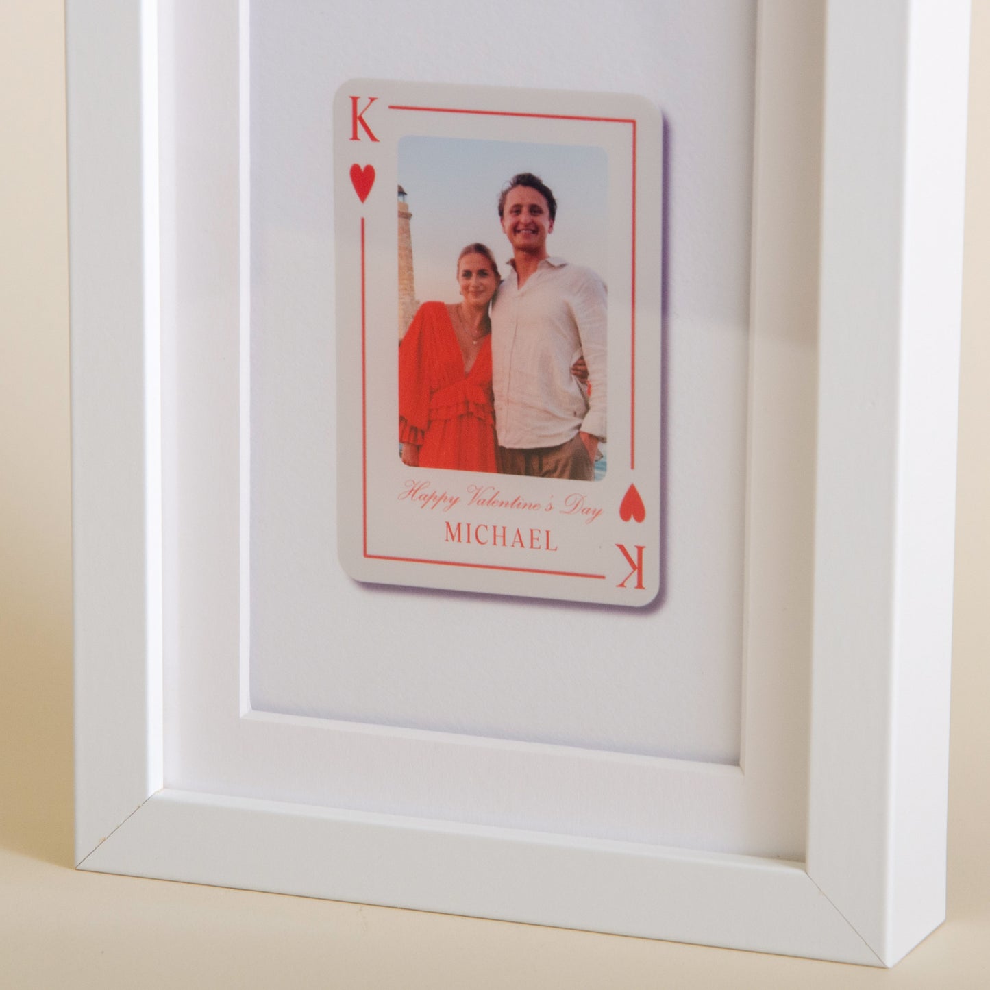 Personalised Valentine’s Playing Card Keepsake Frame