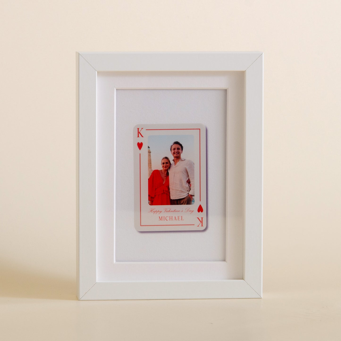 Personalised Valentine’s Playing Card Keepsake Frame