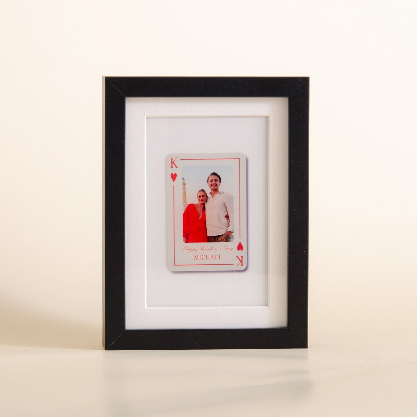 Personalised Valentine’s Playing Card Keepsake Frame