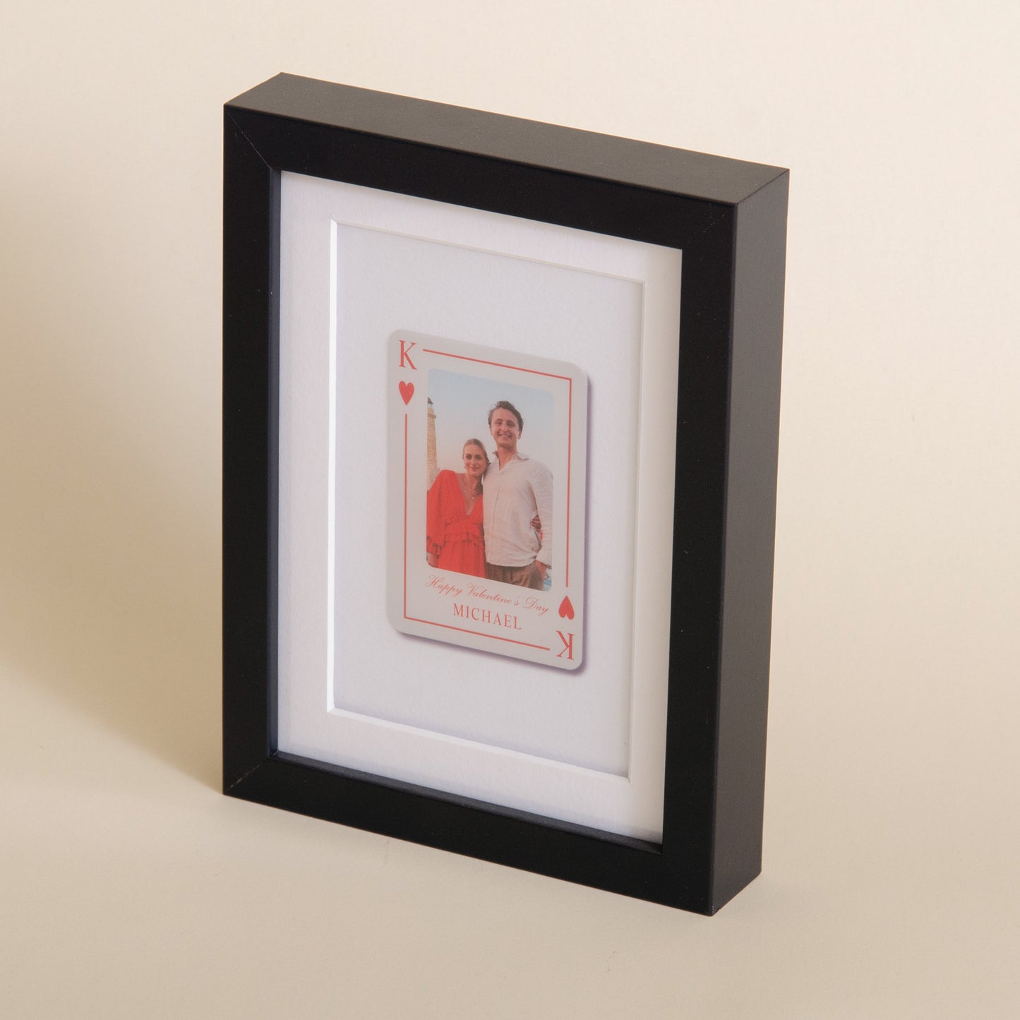 Personalised Valentine’s Playing Card Keepsake Frame
