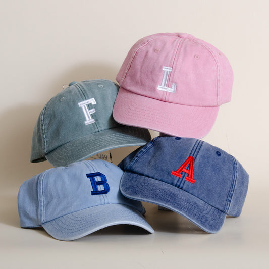 Personalised Kids Embroidered Initial Cap