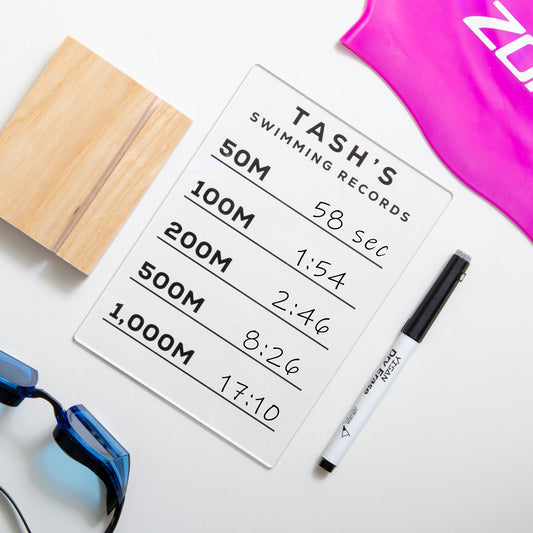 Personalised Swimming Records Sign