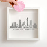 NEW! Sydney skyline memory box frame