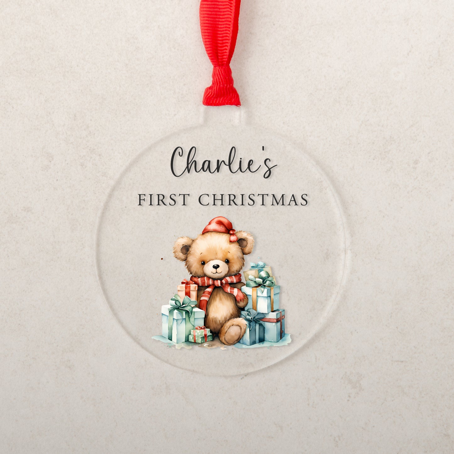 First Christmas bauble decoration