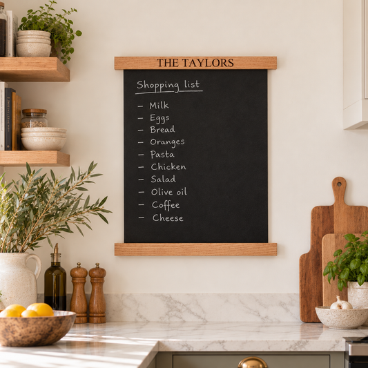 Personalised large floating frame chalkboard