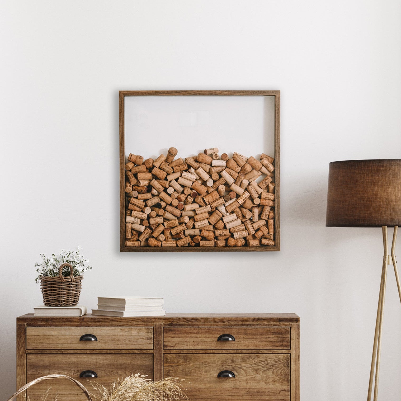 Extra Large walnut cork collector frame - Stag Design