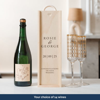 Personalised wedding bottle gift box