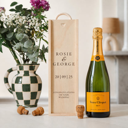 Personalised engagement / wedding bottle box