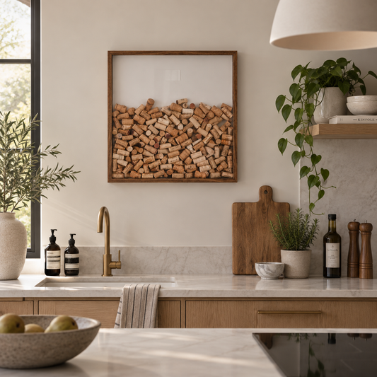 Extra Large walnut cork collector frame