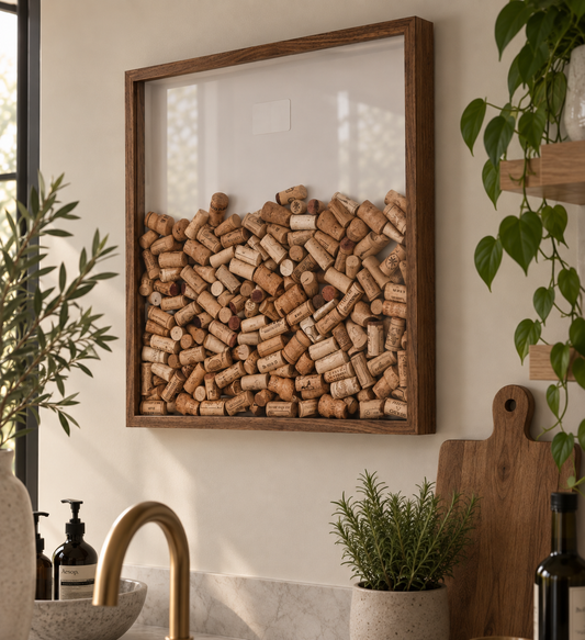 Extra Large walnut cork collector frame