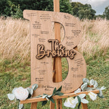 Wooden letter guest book sign