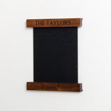 Personalised walnut floating frame chalkboard