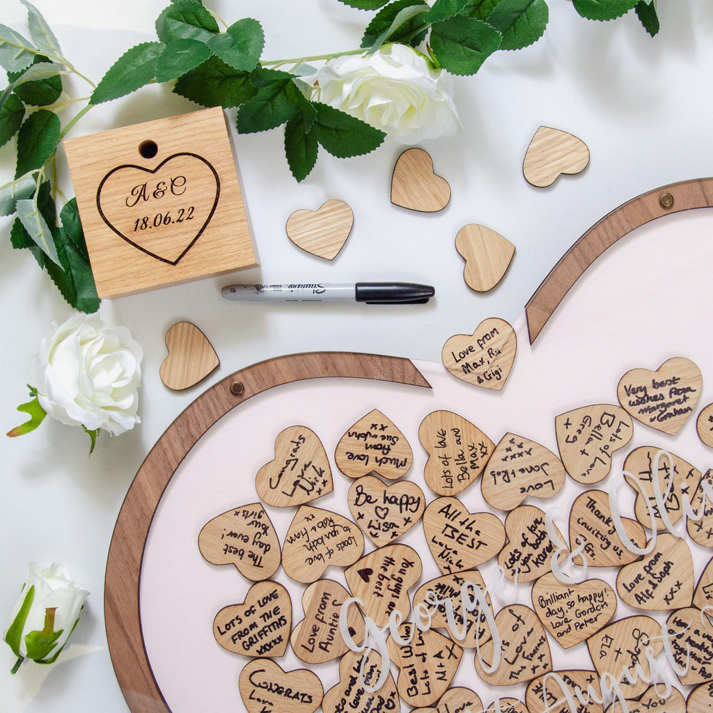 Heart shaped dropbox guest book Stag Design