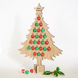 Personalised oak Advent Calendar for chocolates - Stag Design
