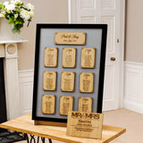 Personalised table plan with names engraved - Stag Design