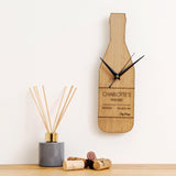 Personalised bottle shaped clock - Stag Design