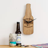 Personalised bottle shaped clock - Stag Design