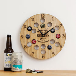 Personalised beer cap clock - Stag Design