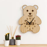 Personalised teddy bear clock - Stag Design