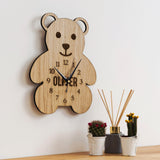 Personalised teddy bear clock - Stag Design