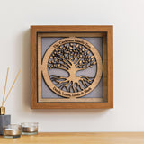 Family Tree with names engraved in a circle - wooden tree design - Stag Design