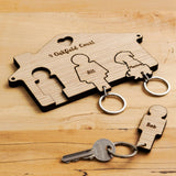 Personalised house key ring holder - Stag Design