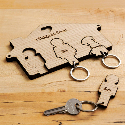 Personalised jigsaw key ring holder – Stag Design