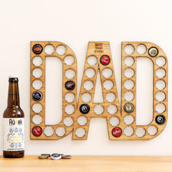 DAD beer cap word art sign - Stag Design