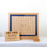 Jigsaw guest book frame for weddings - Stag Design