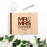 Personalised Mr & Mrs guest book - Stag Design