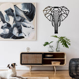 Geometric Elephant Wall Art Sign - Stag Design