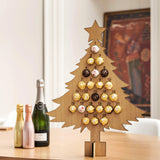 Personalised oak Advent Calendar for chocolates - Stag Design