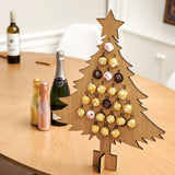 Personalised oak Advent Calendar for chocolates - Stag Design