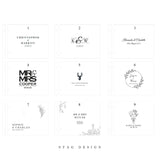Personalised flower logo guest book - Stag Design