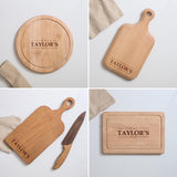 Personalised Family Surname Chopping  Board - Stag Design