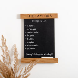 Personalised floating frame chalkboard