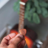 Personalised wooden plectrum - Stag Design