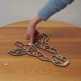 Geometric Giraffe Wall Art Sign - Stag Design