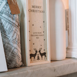 Personalised Merry Christmas bottle gift box