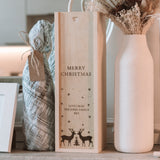 Personalised Merry Christmas bottle gift box