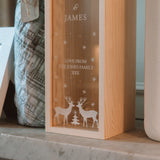 Personalised Merry Christmas bottle gift box