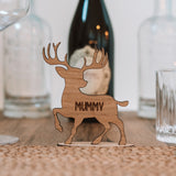 Personalised Christmas reindeer table decoration